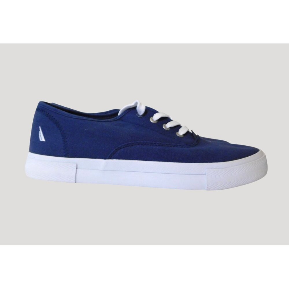 Nautica Deckloom Oxford Canvas Shoes Mens Size 10 Navy Blue Lace-Up Casual - Picture 4 of 10
